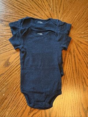 Simple Joys by Carter’s Navy Short-Sleeve Baby Bodysuit Duo